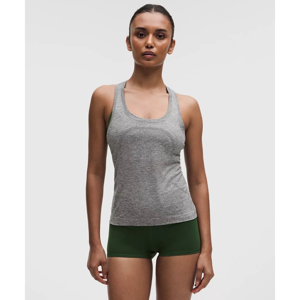 Lululemon Gray Swiftly Tech Racerback Tank Top Race Length 6